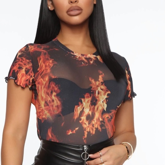 FN Flame Mesh Top - Picture 2 of 5